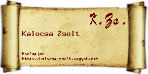 Kalocsa Zsolt névjegykártya